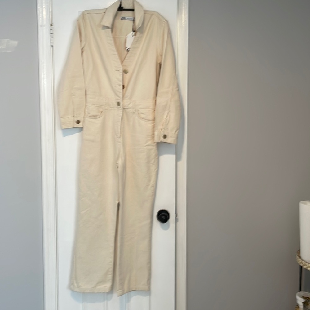 Size S Zara Denim Jumpsuit NWT